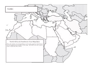 Blank Map Of Southwest Asia And North Africa Map Of Africa