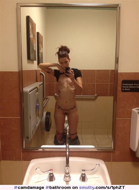 Camdamage Bathroom Pantiesdown Pantsdown Selfie Tits Tattooed Publicbathroom