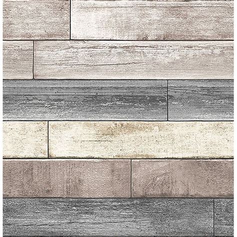 Nu1690 Reclaimed Wood Plank Natural Peel And Stick Wallpaper By