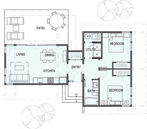 Sd127 Two Bedroom Guest House Stillwater Dwellings Floor Plans