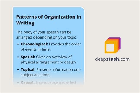 Patterns Of Organization In Writing Deepstash