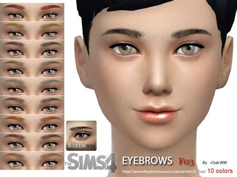 Female Eyebrows For You 10 Colors Inside Enjoy It Found In Tsr