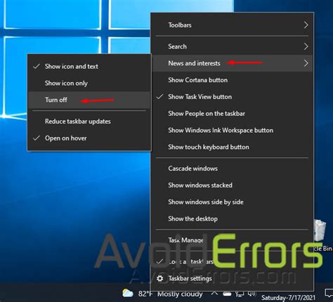Ways To Turn Off Or Disable News And Interests In Windows Taskbar My