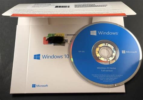 Genuine Microsoft Win10 Home 32bit 64bit Oem Package Coa Sticker Dvd