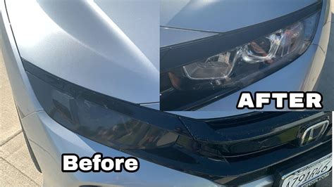 How To Remove Headlight Tint Adhesive Residue Youtube