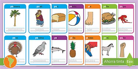 Flashcards Con La Letra P Guía De Trabajo Twinkl