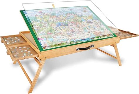 All4jig Table De Puzzle Portable De 1500 Pièces Avec Pieds Planche De
