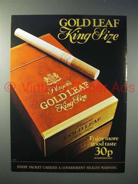 1973 Players Gold Leaf King Size Cigarette Ad