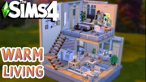 The Sims 4 Speedbuild Warm Living Dollhouse Youtube