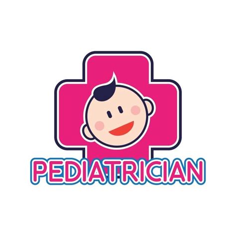 Pediatrician Logo For Doctor Or Clinic Vector Illustration Medical