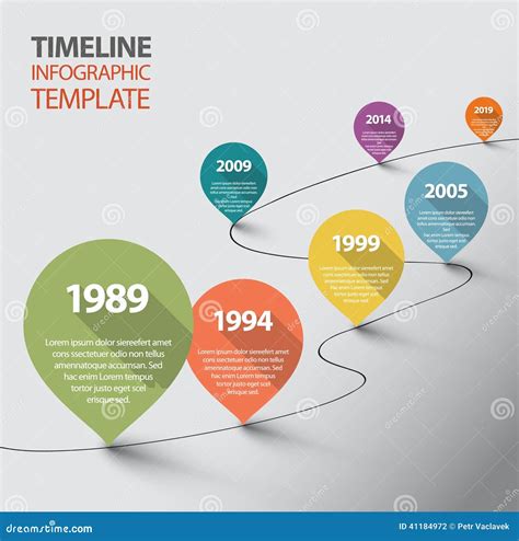 Infographic Timeline Template With Pointers Vector Illustration