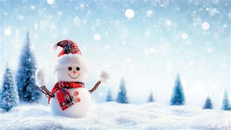 Christmas New Year Snow Winter Snowman 4k Hd Wallpaper