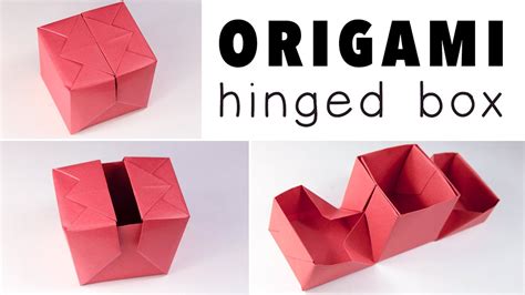 Origami Hinged Gift Box Tutorial DIY Paper Kawaii YouTube