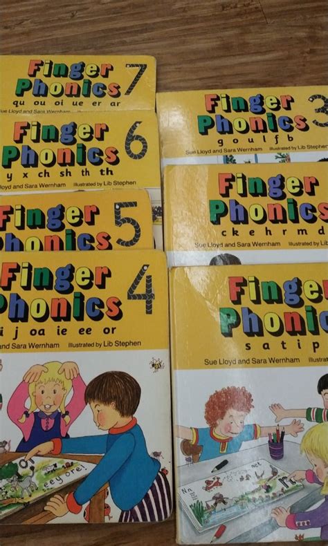 Jolly Phonics Finger Phonics Board Book Full Set Of 7 Books Hobbies