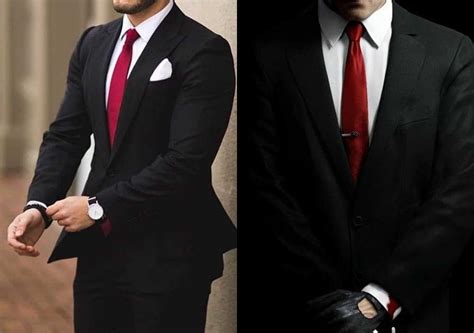 wearing black suit with red tie avoid making these mistakes dapperclan