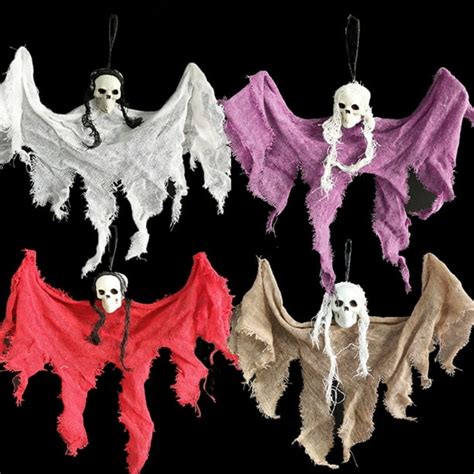 Twowood Hanging Ghost Weather Proof Decorative Props Fabric Hanging