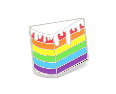 Rainbow Cake Pin Rainbow Pin Enamel Pin Lapel Pin Pride Etsy