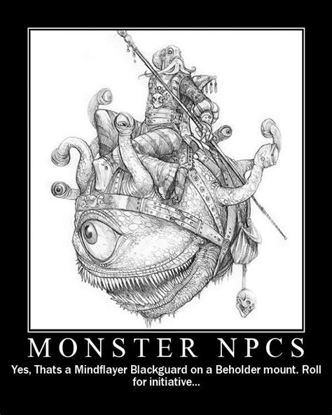 Mindflayer On Beholder Dungeons And Dragons Memes Dungeons And