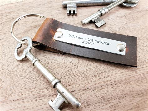 Personalized Keychain For Men Engraved Metal Key Fob T For Etsy