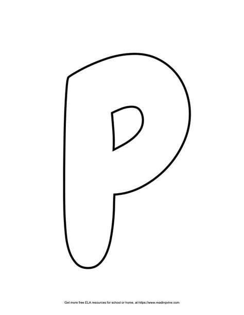 Bubble Letter P 19 Free Printable Styles