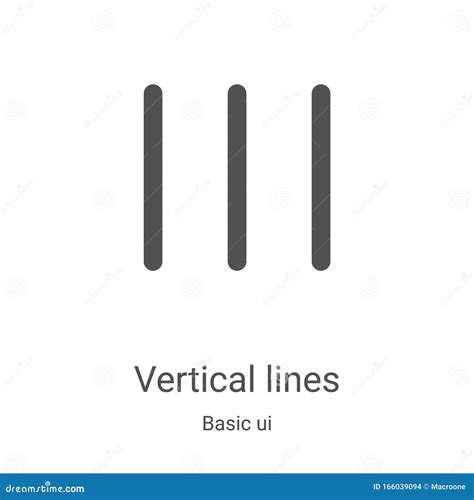 Vertical Lines Icon Vector From Basic Ui Collection Thin Line Vertical