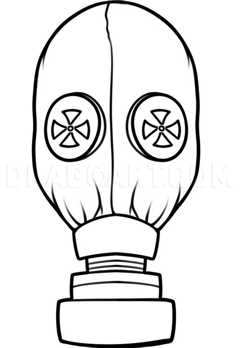 How To Draw A Gas Mask Tattoo Coloring Page Trace Drawing