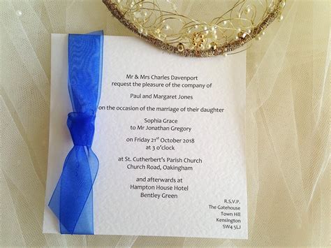 Royal Blue Wedding Invitations Wedding Invites