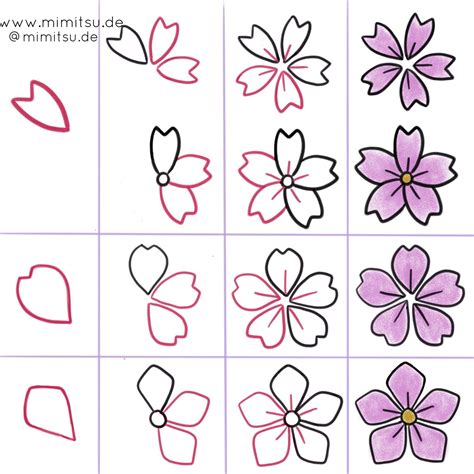 How To Draw A Apple Blossom Flower Step By Step At Drawing Tutorials