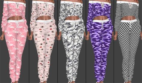 Nitropanic Zens Lace Up Sweat Set Recolors At Annetts Sims 4 Welt