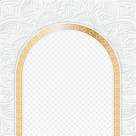 Gambar Hiasan Ornamen Emas Putih Perbatasan Islam Ornamen Islam Arab