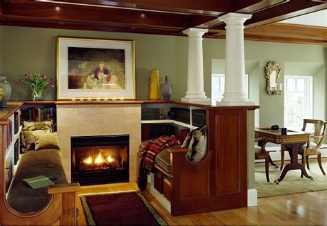 Awesome Cozy Reading Nook With Bookcase And Fireplace By Siemasko