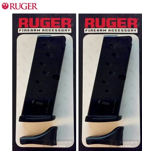2 Pack Ruger 90363 Lc9 9mm 7rd Magazine Wext Floorplate Nimrods Wares