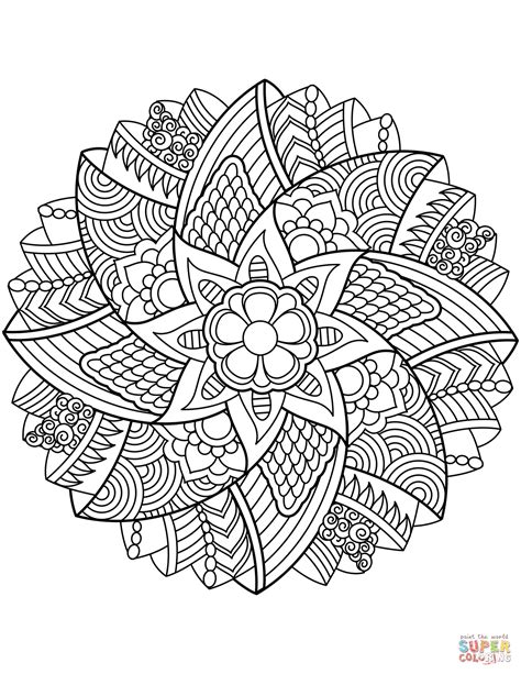 Free mandala, mandala pdf download, anti sres coloring, adult coloring book, mandala. Dibujo de Mandala de flores para colorear | Dibujos para ...