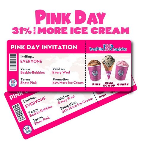 Shop online with baskin robbins malaysia now! 31% More Baskin-Robbins Ice Cream (Wear / Show Pink) Every ...
