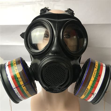 Full Face Rubber Mask Respirator Gas Mask With Two Filters China Gas