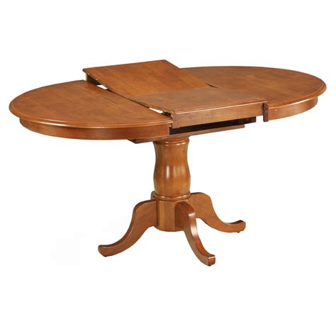 East West Furniture Portland 42 60 Inch Oval Pedestal Dining Table With Extension Butterfly Leaf