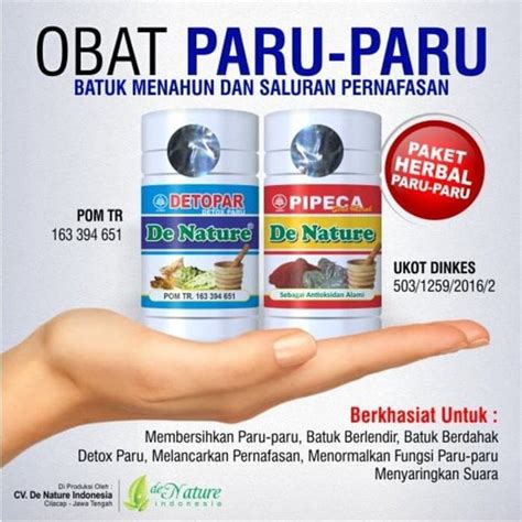 Jual Obat Herbal Utk Radang Flek PARU PARU Atau Bronkitis Detopar