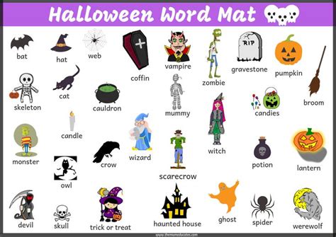 Halloween Word Mat Free Halloween Words Halloween Free Halloween