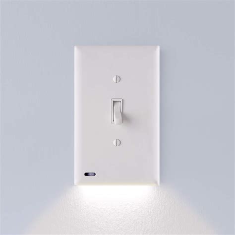 Single Light Switch Cover Plate Built In Led Night Light Adjustable