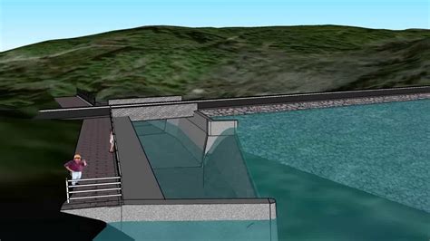 Sketchup 3d Dam Model Youtube