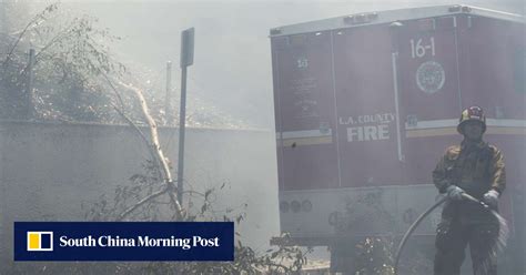 Fire In Los Angeles Closes Freeway As Monster Heat Wave Brings Misery To California South