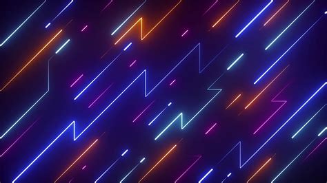 No Copyright Random Abstract Neon Lines Loop Animated Background Free