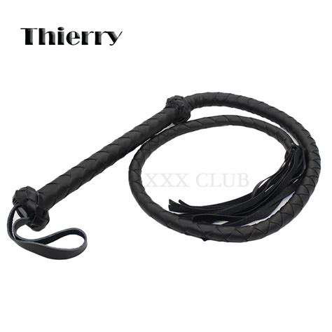 thierry fetish pu leather long whip for couples flirting slave spanking sex toys bdsm adult
