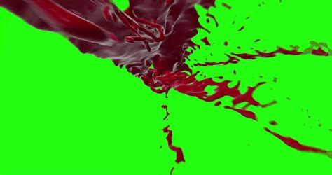 4k Blood Burst Motion Blur Green Screen 148 Stock Video