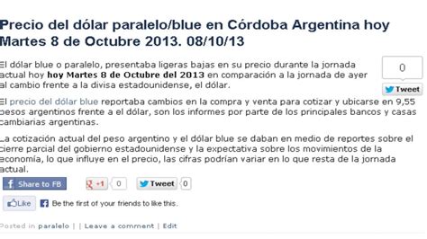 Últimas noticias de dólar hoy: Precio del dólar paralelo blue en Córdoba Argentina Hoy ...