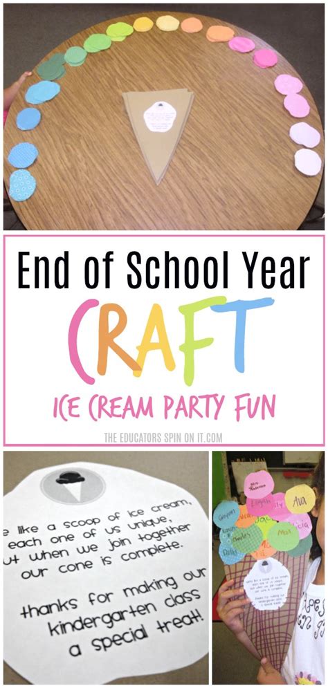 Ice Cream Themed Class Project For End Of School Year
