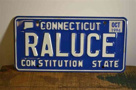 Connecticut Vanity Raluce License Plate Constitution State