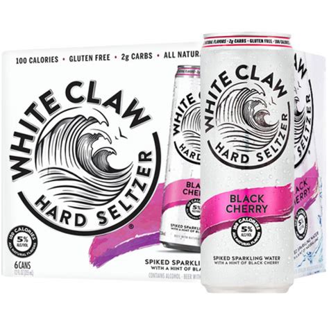 White Claw Black Cherry Hard Seltzer 6 Pack Buy Now Caskers