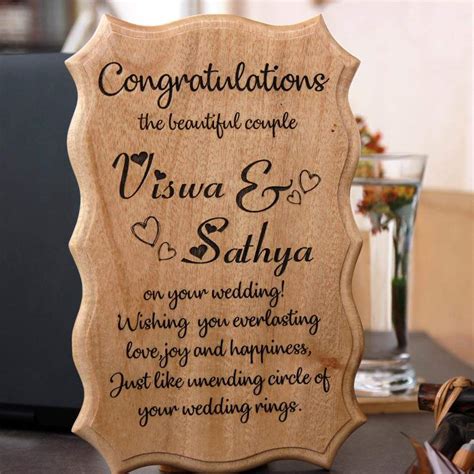 Congratulations On Your Wedding Wooden Sign Wedding Ts For Couples