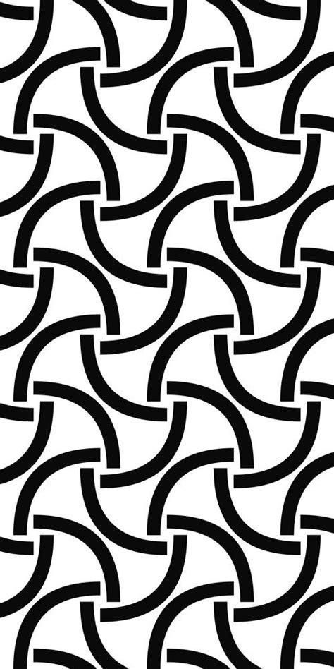 Monochrome Seamless Curved Shape Pattern Design Graphic Patterns Shape Patterns Textures